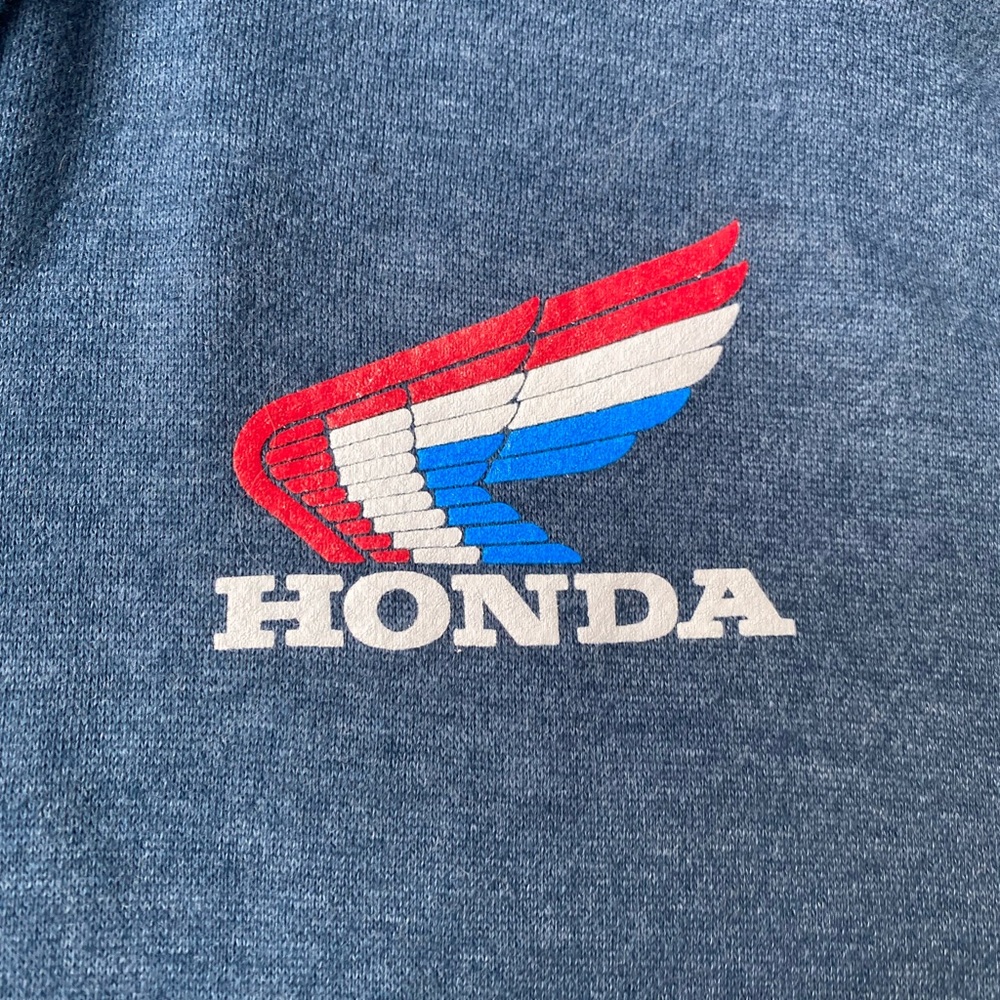 Honda Blue Graphic Hoodie Sweatshirt. Size L